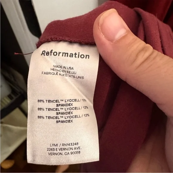 Reformation Tommi Like New Long Sleeve Red Maxi Dress Stretchy Size XS - Picture 11 of 11